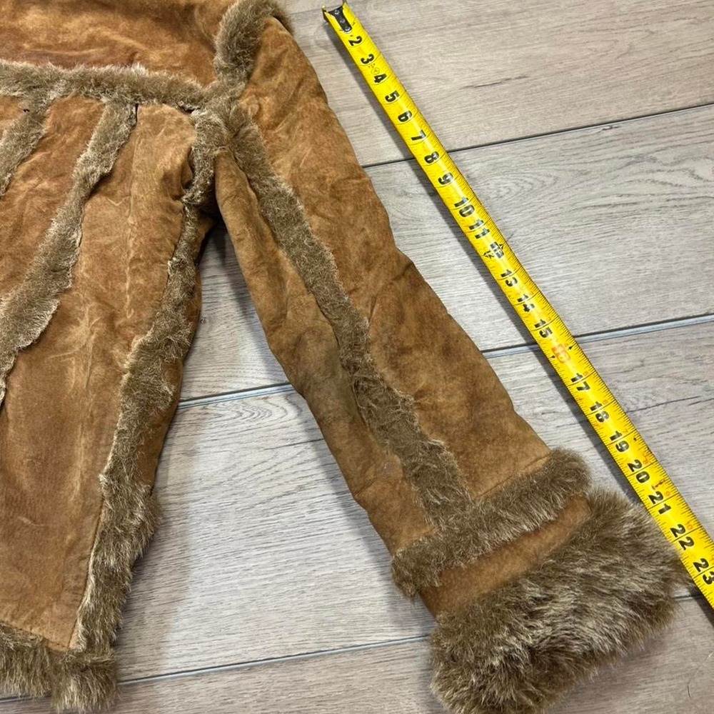 Avanti vintage genuine leather and faux fur shearling jacket - Picture 5 of 7